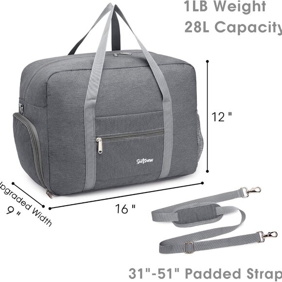 Sports Gym Bag with Wet Pocket & Shoes Compartment, Travel Duffel Bag - Picture 2 of 7